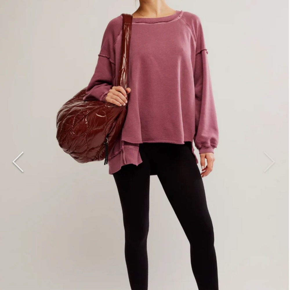 FREE PEOPLE one to beat sweatshirt in clove
